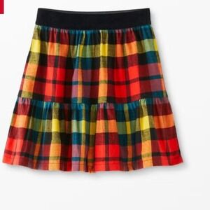Hanna Andersson‎ Print Flannelette Skirt Sz 10 Tiered Holiday Preppy Colorful